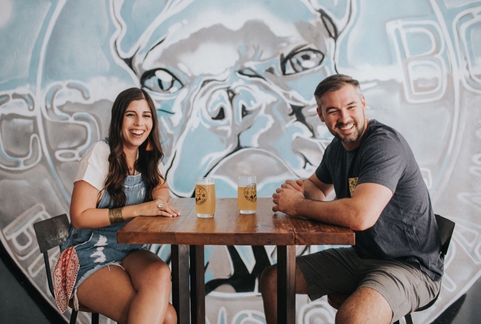 brewery engagement session