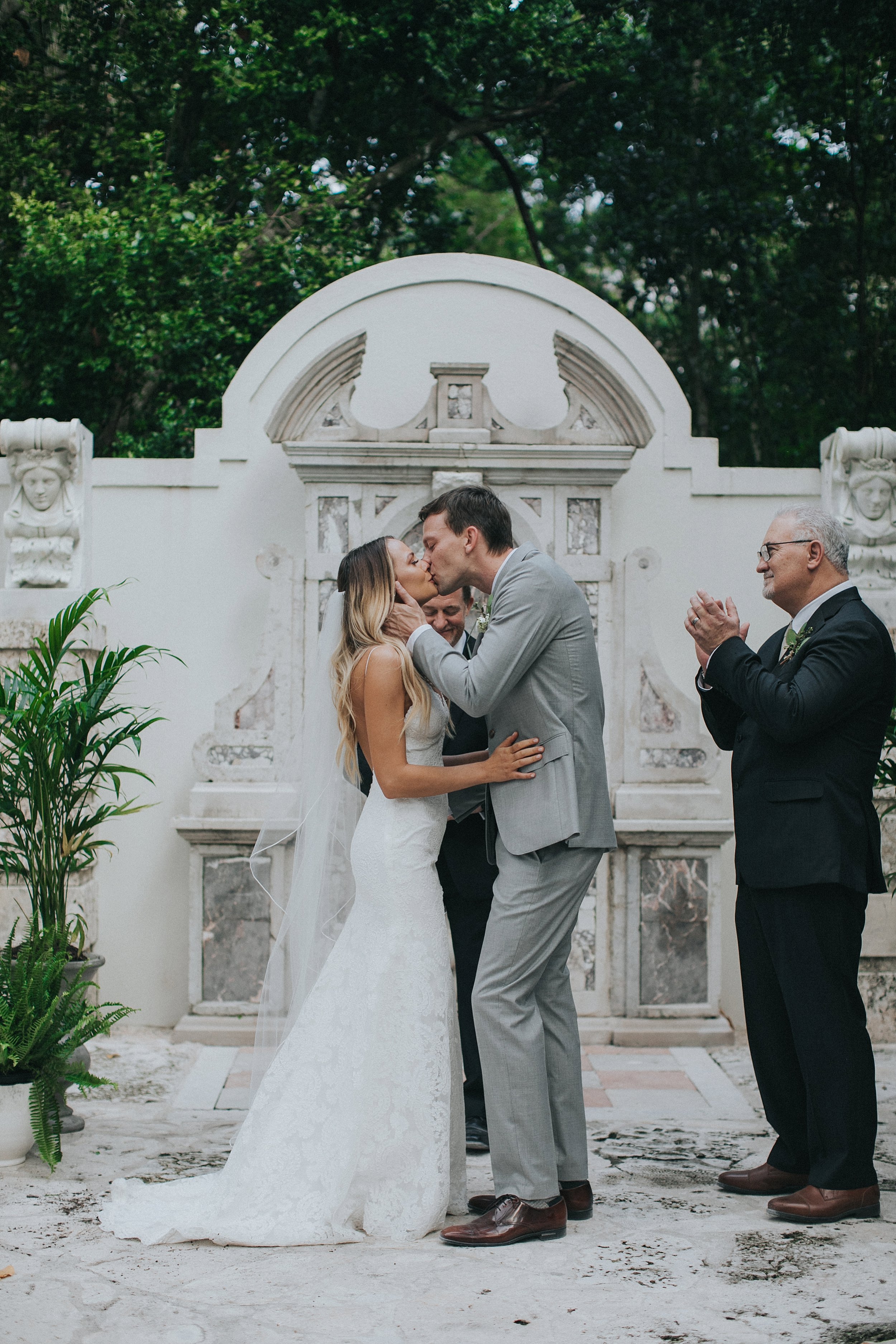 first kiss as husband and wife