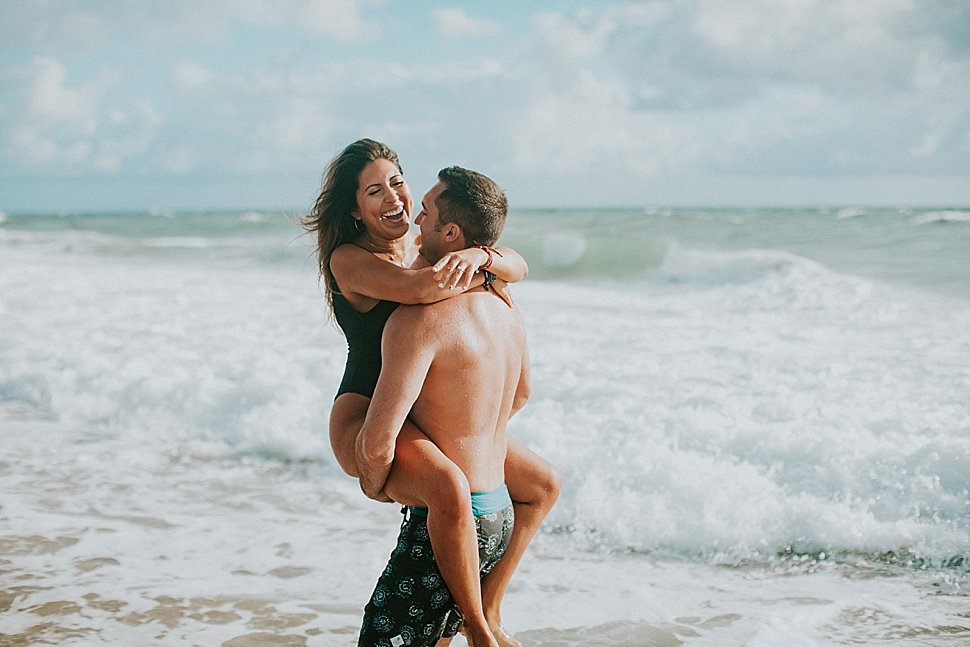 happy and fun engagement photos