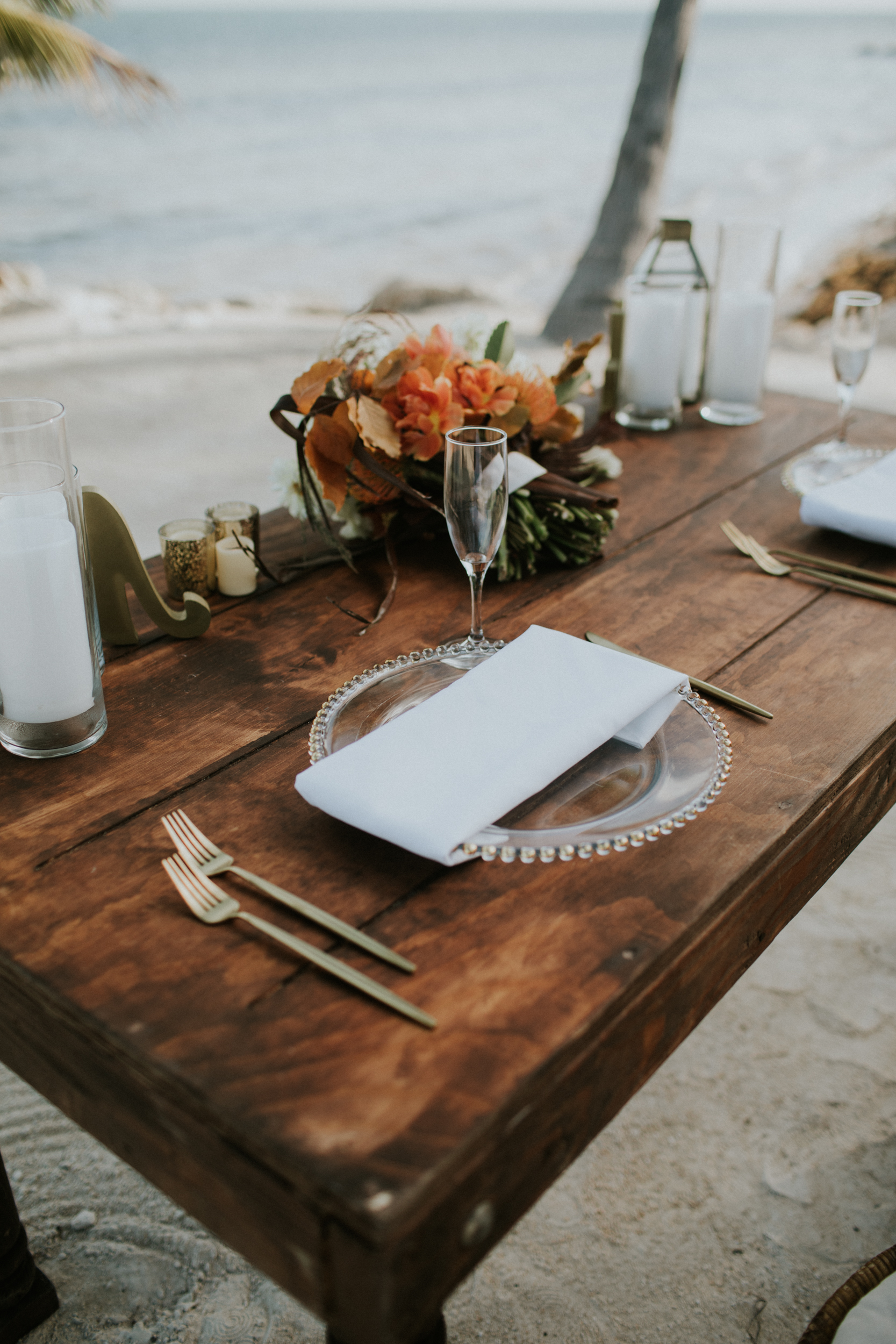 private dinner on the beach