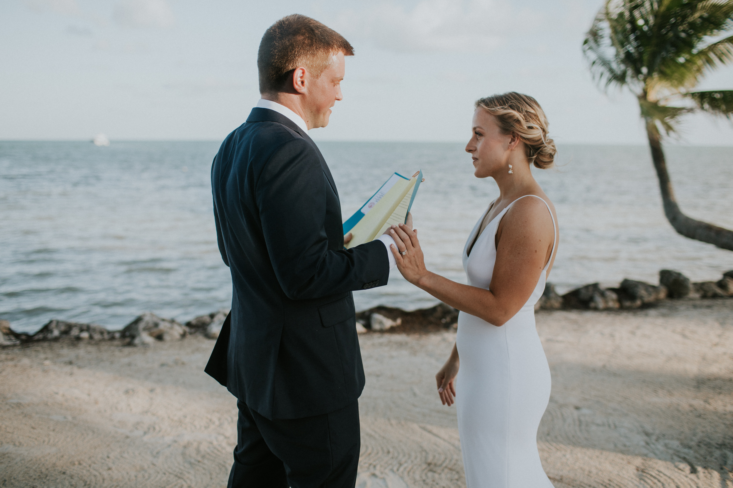 emotional beach elopement in the florida keys