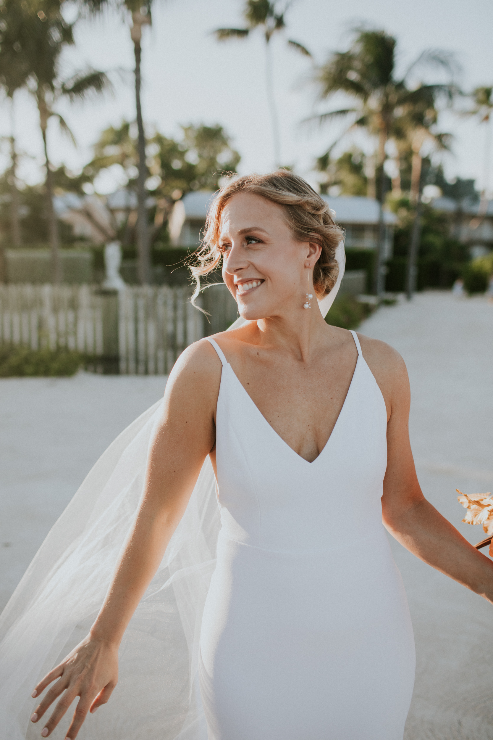 sunset bridal portraits in the keys