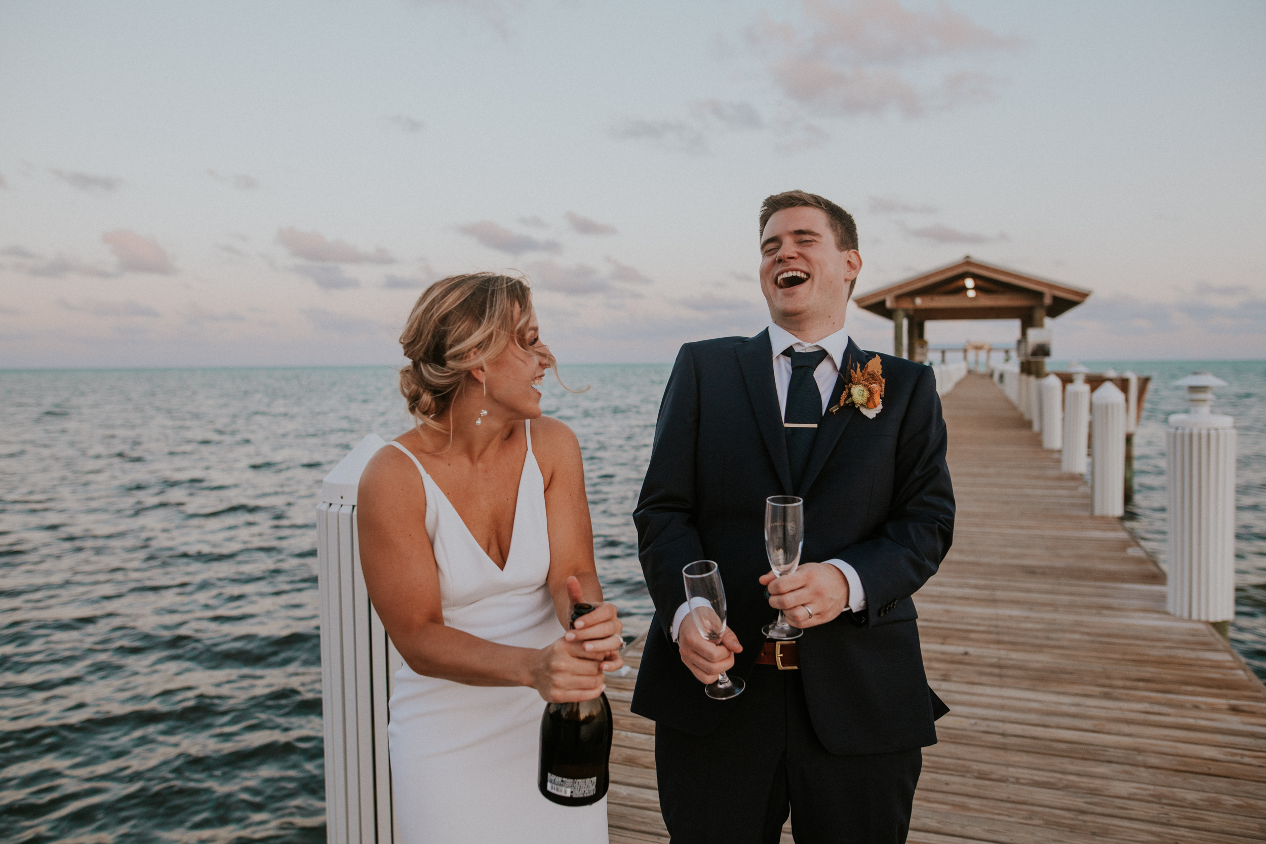 champagne toast in the florida keys