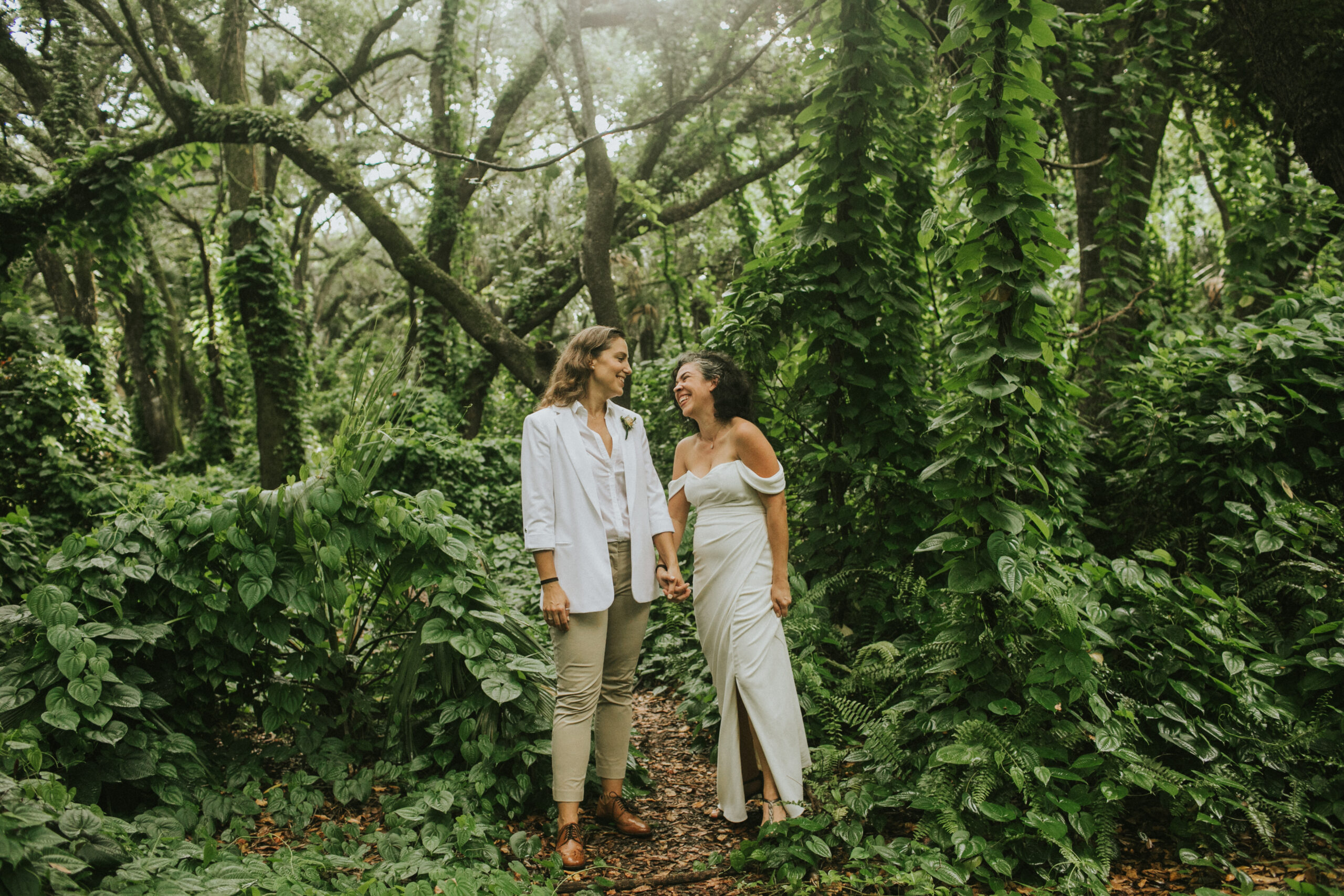 woodsy south florida elopement