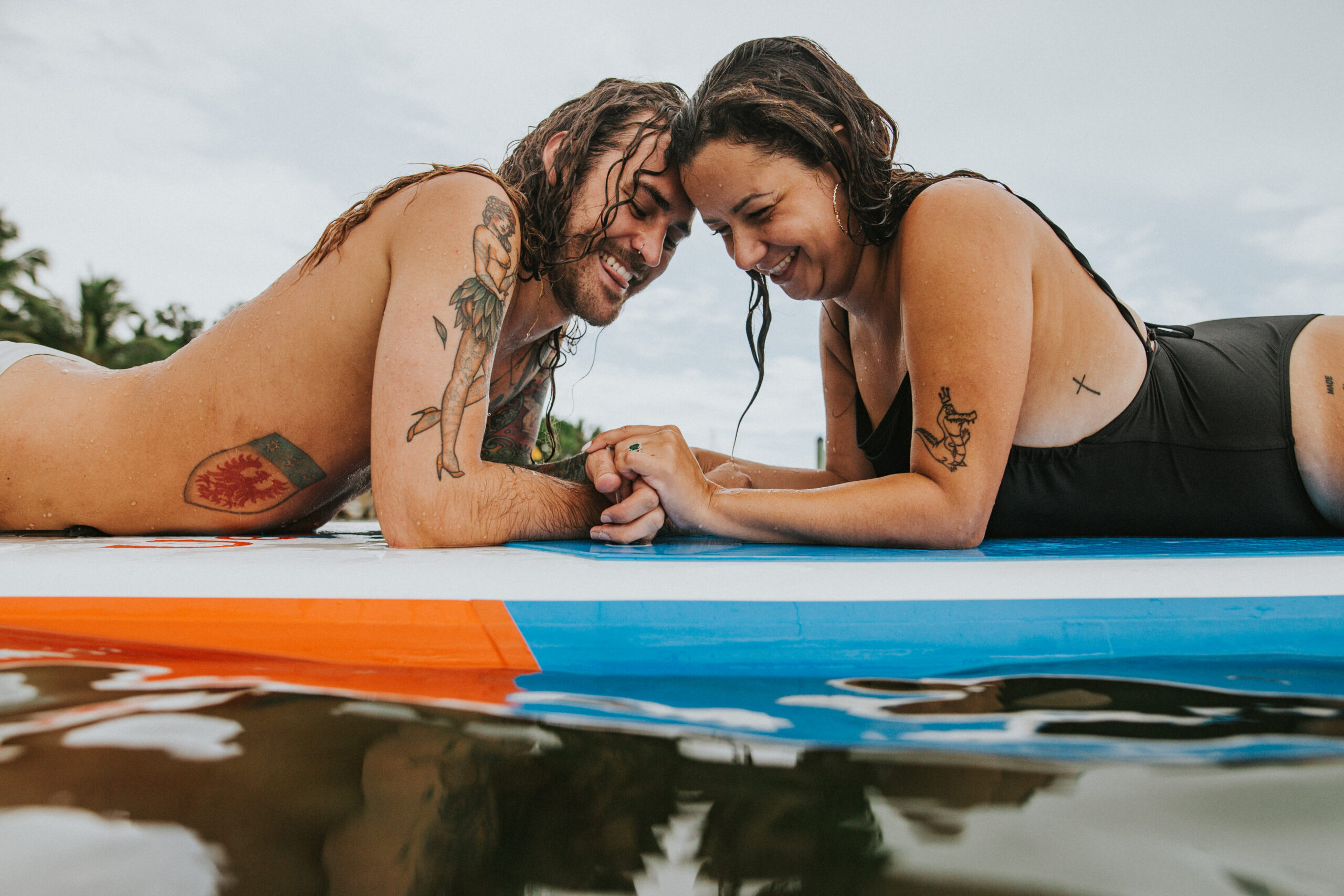 paddle board engagement session