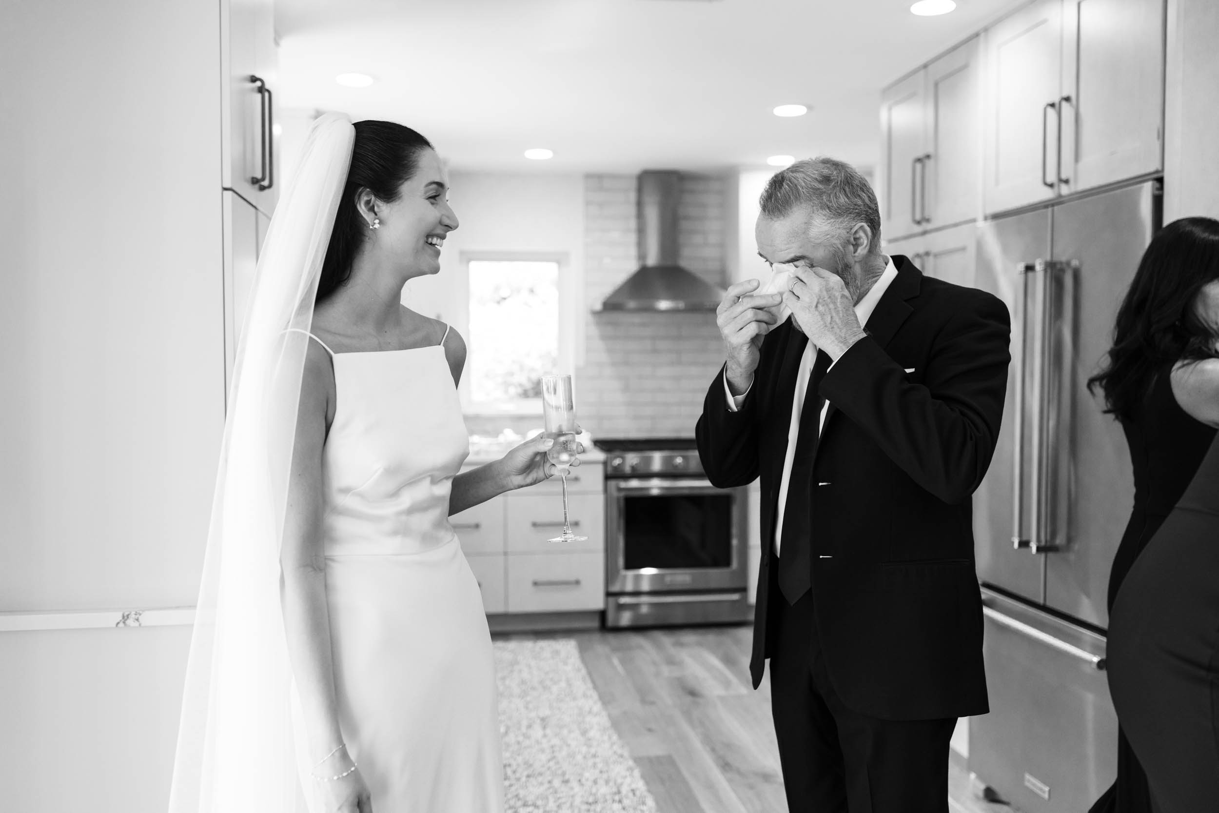 emotional moments with the bride and her dad